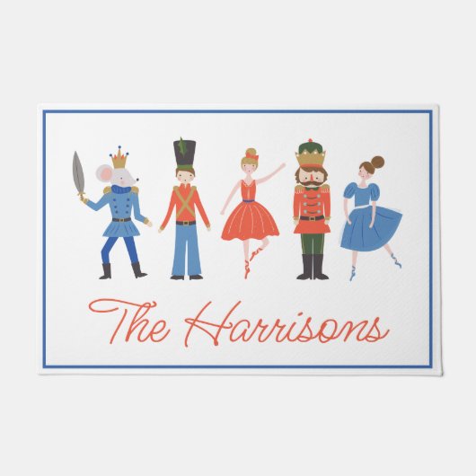 Paillasson Nutcracker mignon Noël personnalisé (Devant)