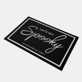 Paillasson Obtenons Éffrayant Script moderne Monogramme Hallo (Incliné)