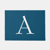 Paillasson Océan Bleu Plaine Élégant Monogramme moderne Initi (Devant)