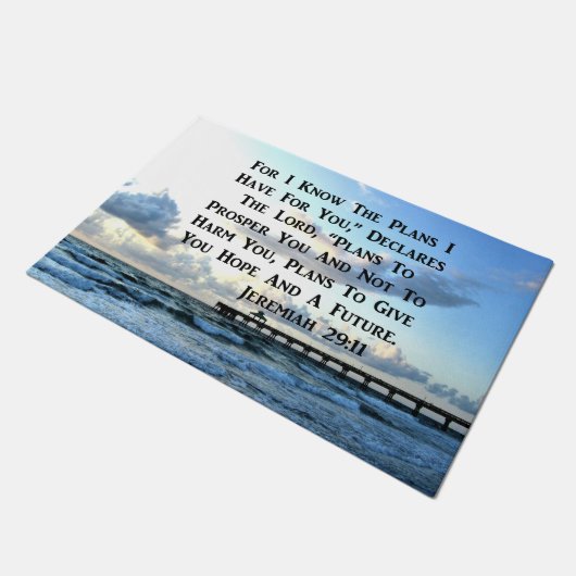PAILLASSON OCÉAN SCÈNE JEREMIAH 29:10 CONCEPTION PHOTO (Incliné)