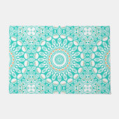 Paillasson Océan Turquoise et Beige Mandala Motif (Devant)