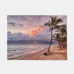 Paillasson Ocean Waves Sandy Beach Sunset