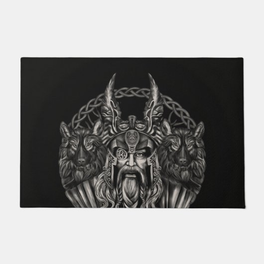 Paillasson Odin et ses loups Geri et Freki (Devant)