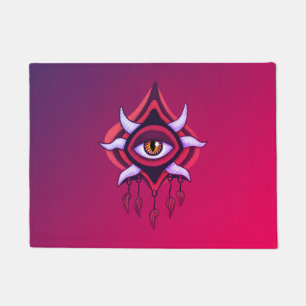 Paillasson Oeil Démon Violet - Art Occulte Gothique