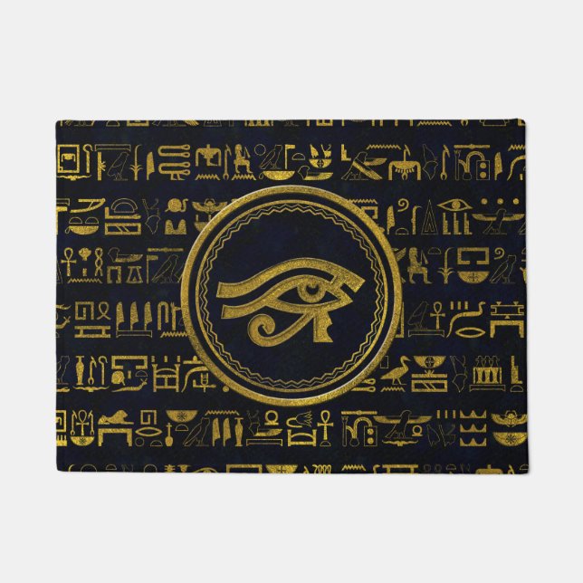 Paillasson Oeil égyptien d'or de Horus - Wadjet (Devant)