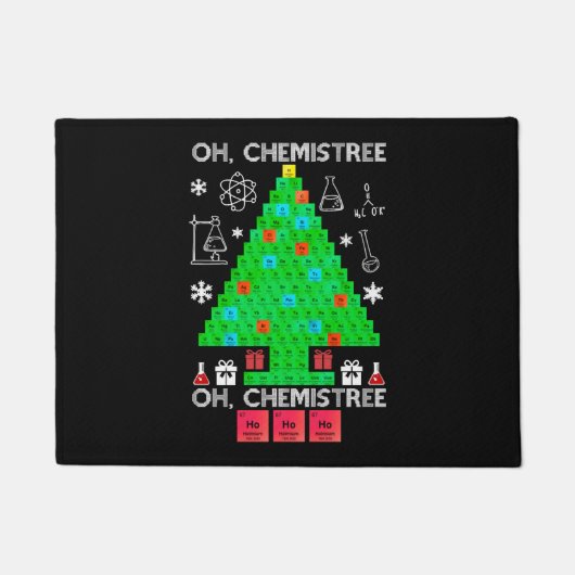 Paillasson Oh Chemistree Chemist Tree Funny Science Noël (Devant)