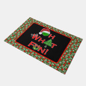 Paillasson Oh What Fun Christmas Pickleball Vert et Blanc (Incliné)