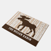 Paillasson Oie Elk Birch Trees Rustic Lodge Cabine (Incliné)