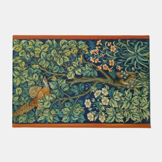 Paillasson Oiseau de faisan dans un arbre (par William Morris (Devant)