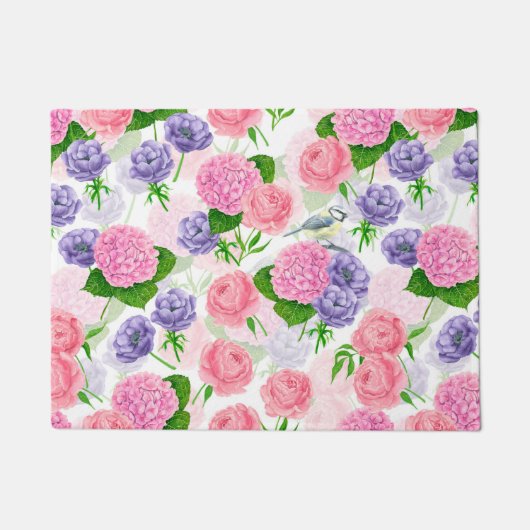 Paillasson Oiseau et fleurs (Devant)