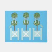 Paillasson Oiseau Topiaire Turquoise (Devant)