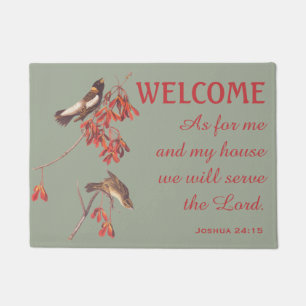 Paillasson Oiseaux de bruissement de riz et natte de verse