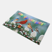 Paillasson Oiseaux de vacances et Garland de Noël (Incliné)