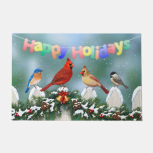 Paillasson Oiseaux de vacances et Garland de Noël