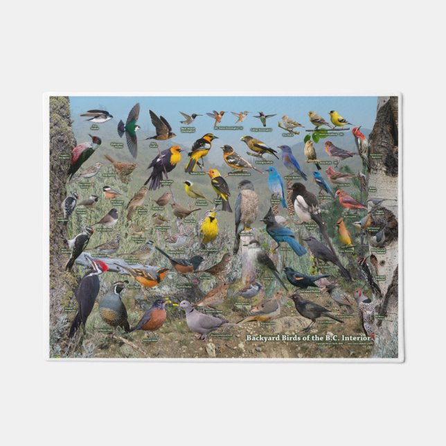 Paillasson Oiseaux Jardins de l'intérieur de la Colombie-Brit (Devant)