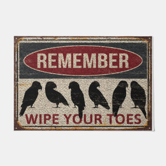 Paillasson Oiseaux simples Se souvenir essuyer les orteils