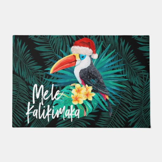 Paillasson Oiseaux tropicaux de jungle de Mele Kalikimaka (Devant)