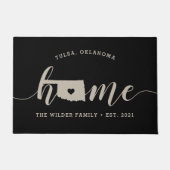 Paillasson Oklahoma Home State Personnalisé (Devant)