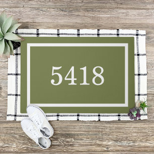 Paillasson Olive Green Numéro d'adresse personnalisée