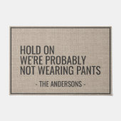 Paillasson On ne porte probablement pas de pantalon drôle (Devant)