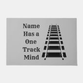 Paillasson One Track Mind Add Name Personalize Funny Train (Devant)