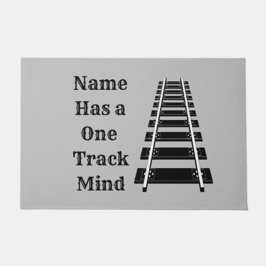 Paillasson One Track Mind Add Name Personalize Funny Train (Devant)