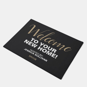 Paillasson Open House Door Mat - Bienvenue Nom personnalisé