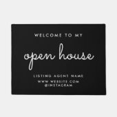 Paillasson Open House Real Estate Modern Black Realtor (Devant)