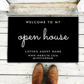 Paillasson Open House Real Estate Modern Black Realtor