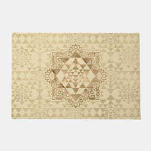 Paillasson Or de pastel de Sri Yantra/Sri Chakra
