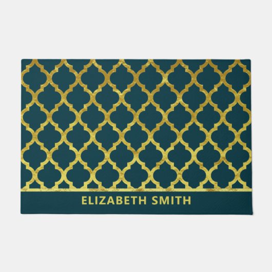 Paillasson Or marocain arabesque et bleu (Devant)