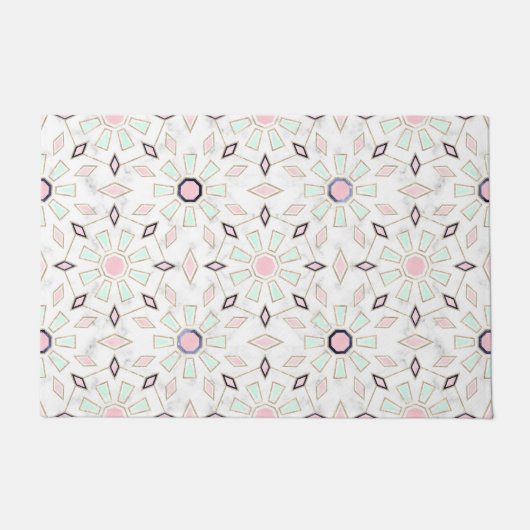 Paillasson Or moderne Marocain géométrique image de marbre (Devant)