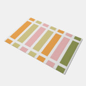 Paillasson Or rose orange et rayures vertes (Incliné)