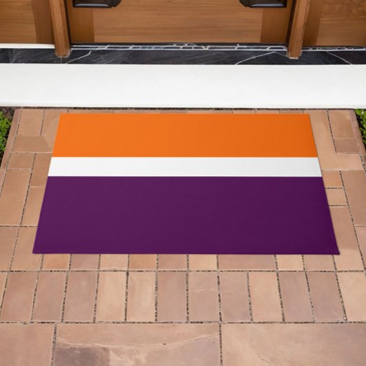 Paillasson Orange blanc violet couleur pâle Conception des bl