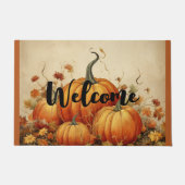 Paillasson Orange Citrouille Russe Automne Thanksgiving Bienv (Devant)