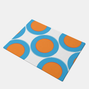 Paillasson Orange dans les points bleus