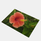 Paillasson Orange Hibiscus Fleur Tropical Floral (Incliné)