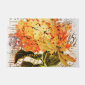 Paillasson Orange hydrangée et libellule (Devant)