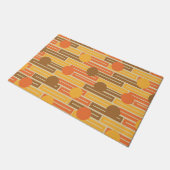 Paillasson Orange, Or, Rectangles Brown et cercles (Incliné)