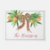 Paillasson Oranges d'aquarelle Plaid Bow Christmas (Devant)