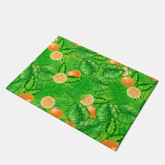 Paillasson Oranges et feuilles tropicaux (Incliné)