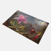 Paillasson Orchidée de Cattleya et trois colibris par Heade (Incliné)