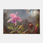 Paillasson Orchidée de Cattleya et trois colibris par Heade (Devant)