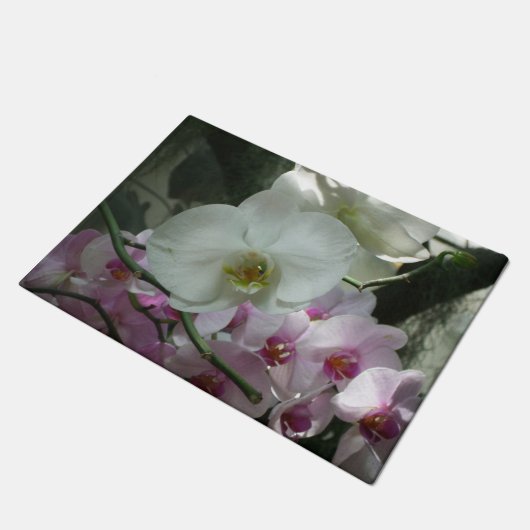 Paillasson Orchidées blanches et violettes (Incliné)