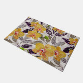 Paillasson Orchidées jaunes oranges. (Incliné)