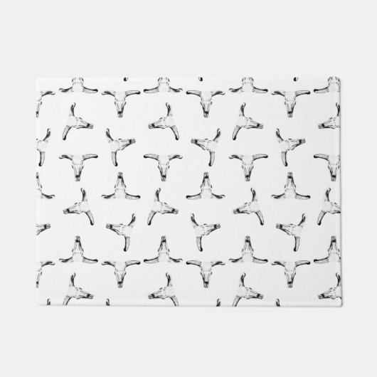 Paillasson Orienté occidental de crânes de klaxons de Taureau (Devant)