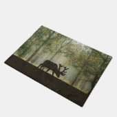 Paillasson Orignaux dans l'illustration de forêt (Incliné)