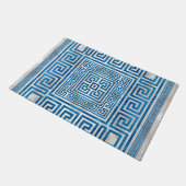 Paillasson Ornement de clé grecque - Mander grec - Marbre ble (Incliné)