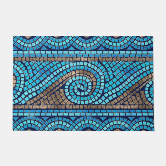 Paillasson Ornement de mosaïque grecque (Devant)