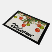Paillasson Ornements de Noël et verdure Porte de porte Mat (Incliné)
